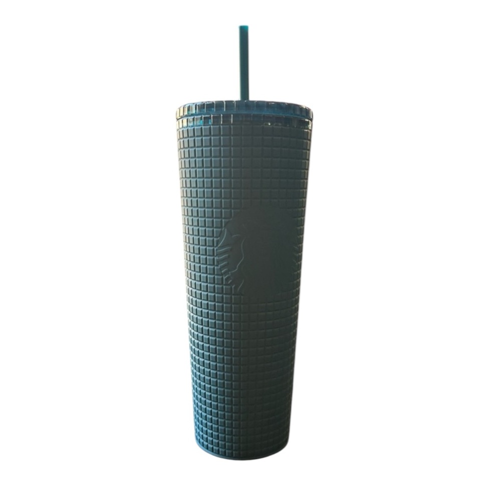 Starbucks Navy Blue/Teal Grid Tumbler Winter 2023 NTW